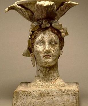 Greek - Incense Burner in the Form of a Female Head - Walters