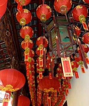 Red paper lanterns, Shanghai, 2012