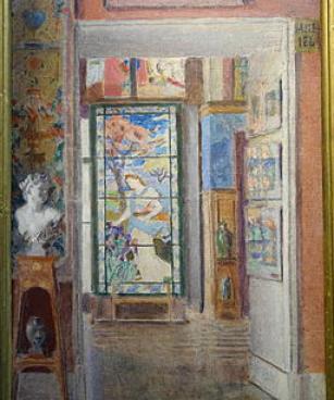 Arte Moderne by Eleanor Norcross, c. 1920, oil on canvas - Fitchburg Art Museum - DSC08886